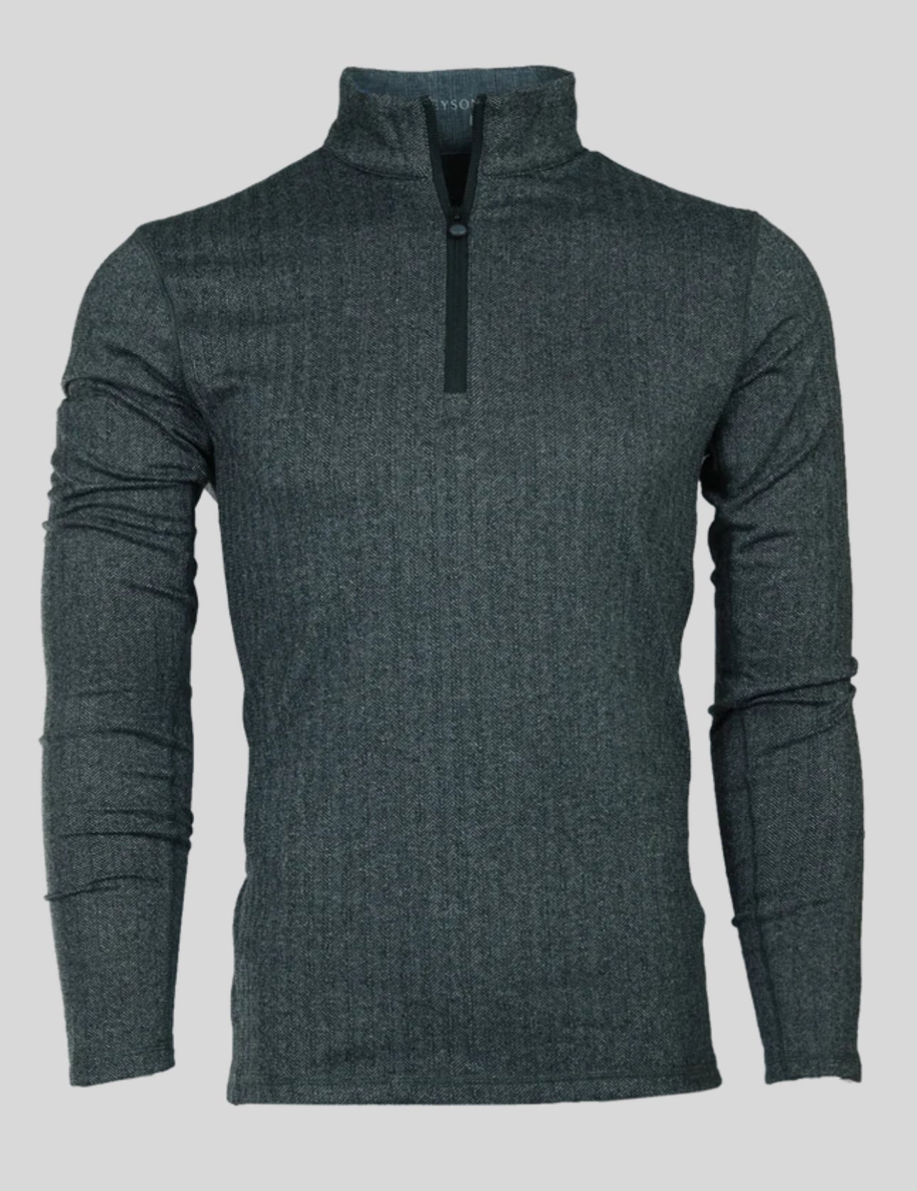 Herringbone Tate 1/4 Zip - Black
