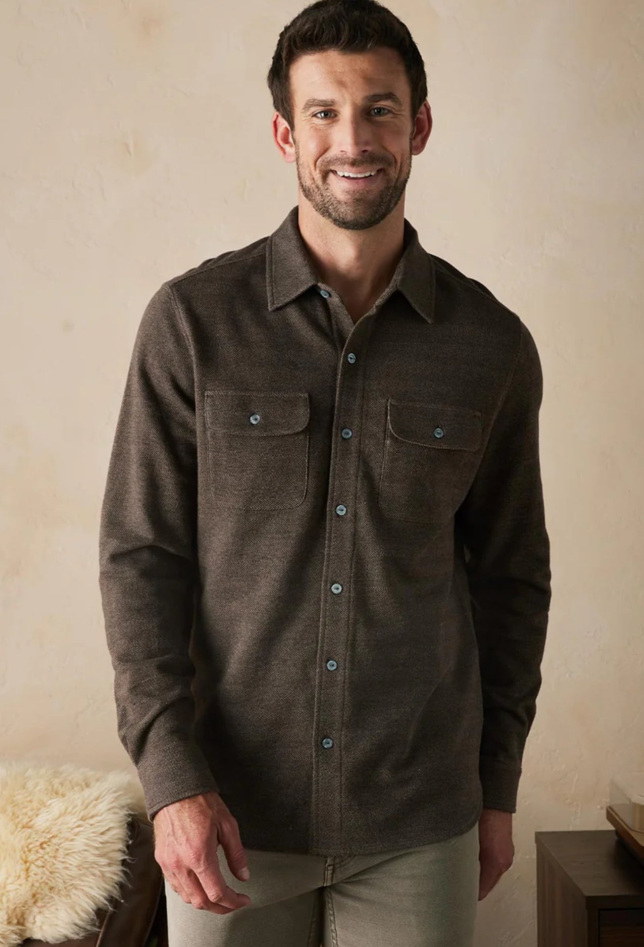 Textured Knit Everyday Shirt