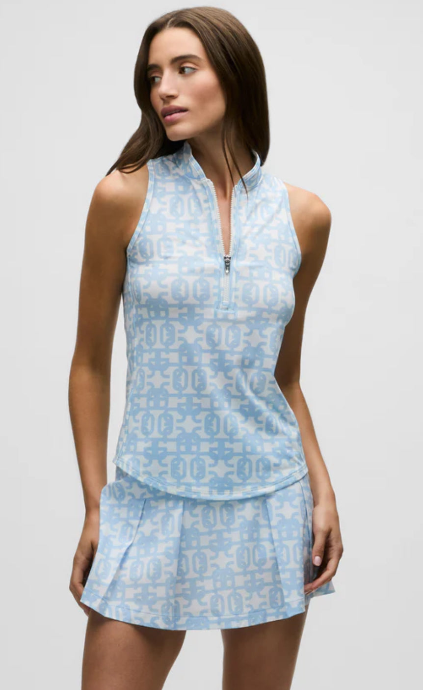 Alpha Glyph Sleeveless Vesta Top