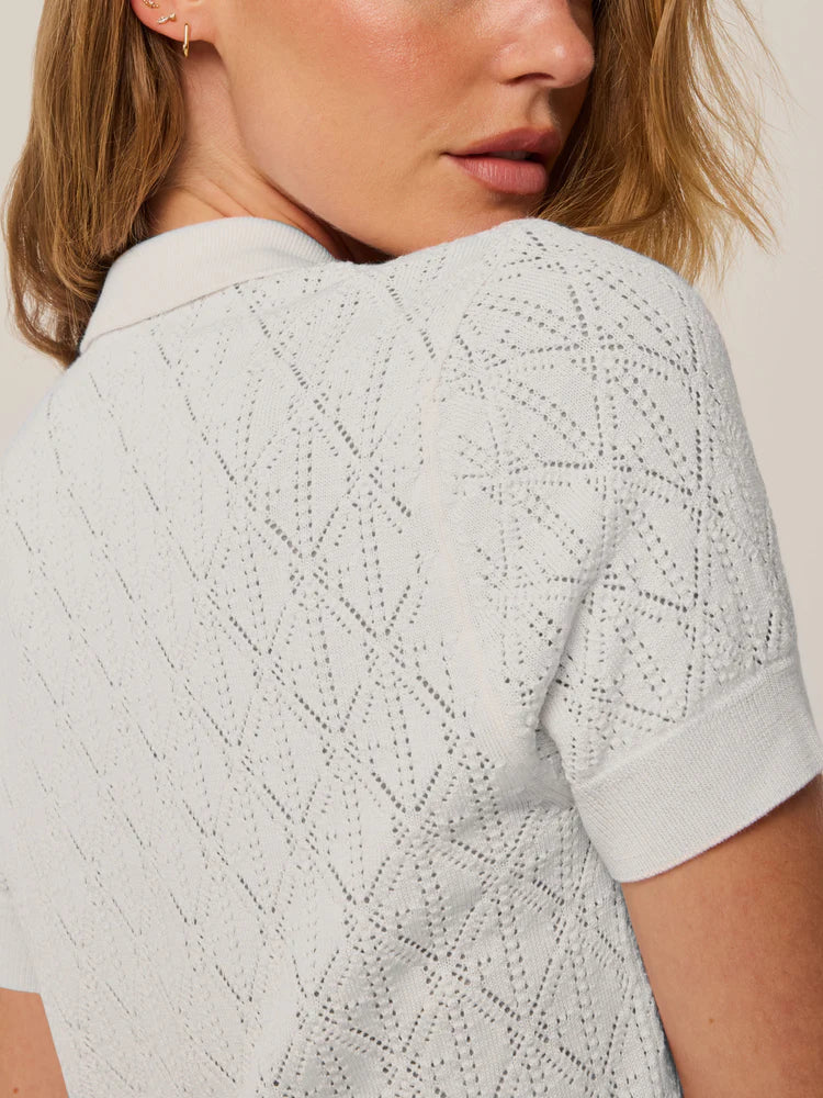 Pointelle Bardot Sweater