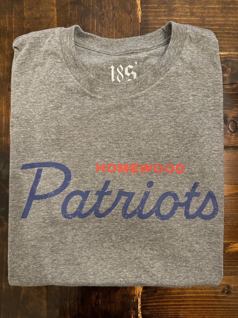 Patriots Script Tee - Grey