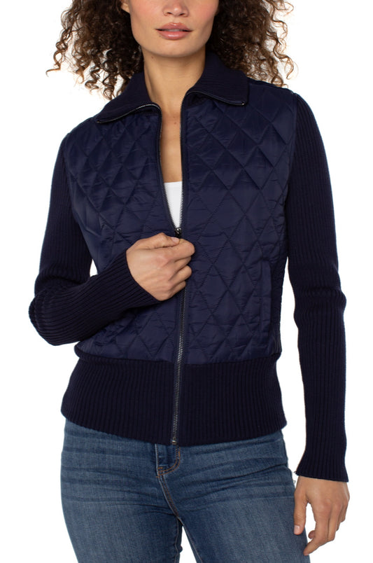 Quilted Sweater Jacket