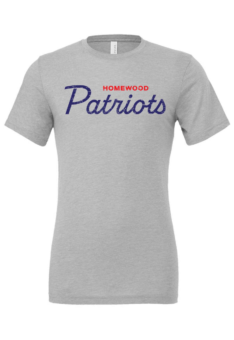 Patriots Script Tee - Grey