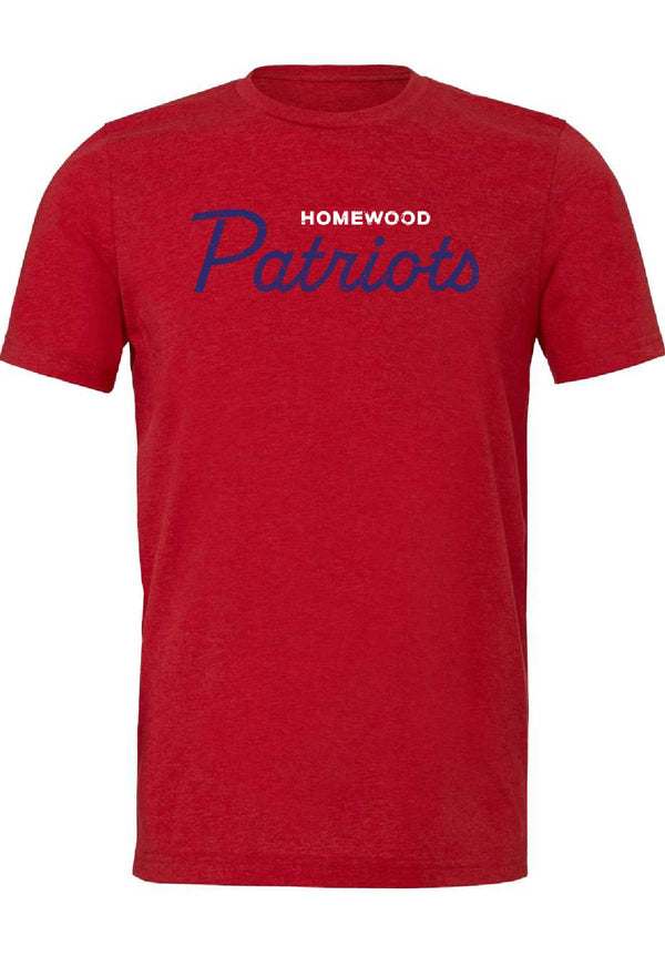 Patriots Script Tee - Red