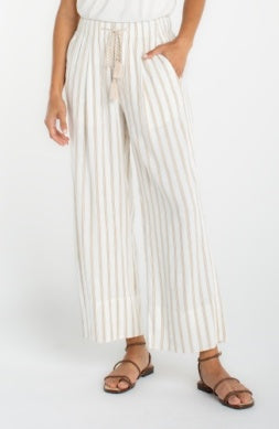 Pull-on Wide Leg Cropped Trouser
